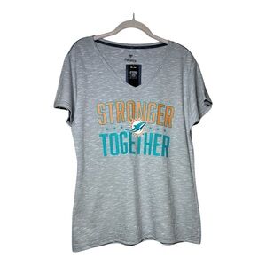 Fanatics NFL Women's Gray V-Neck Tee style#TA09 082752063